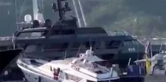 YATE GOLPEA UN MUELLE EN LA SPEZIA Y COMIENZA A HUNDIRSE: EL VIDEO