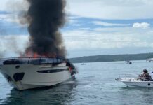 COSTA RICA – SE INCENDIÓ UN YATE EN NOCASCOLO, LIBERIA
