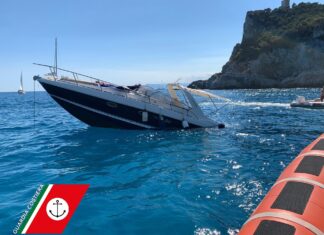 ITALIA – NAUFRAGA UN SPORT CRUISER DE 10 METROS Y SUS TRIPULANTES FUERON RESCATADOS SANOS Y SALVOS