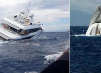 VIDEO – UN LUJOSO YATE DE 40 METROS DE ESLORA SE HUNDE FRENTE A LAS COSTAS DE ITALIA