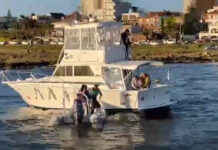 VIDEO – RESCATAN UN CRUCERO VARADO EN PUNTA GORDA FRENTE A MONTEVIDEO