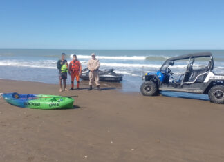 PREFECTURA RESCATÓ A UN KAYAKISTA EN VILLA GESELL