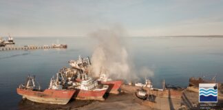 INCENDIARON DE FORMA INTENCIONAL EL BUQUE CABO BUENA ESPERANZA EN PUERTO MADRYN