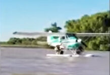 VIDEO EN EL DELTA: POR LOS VIENTOS UNA LANCHA TUVO QUE REMOLCAR UN HIDROAVIÓN