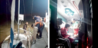 RÍO DE LA PLATA – PREFECTURA AUXILIÓ A UN VELERO A LA DERIVA CON SUS TRIPULANTES DESCOMPUESTOS