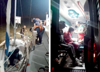 RÍO DE LA PLATA – PREFECTURA AUXILIÓ A UN VELERO A LA DERIVA CON SUS TRIPULANTES DESCOMPUESTOS