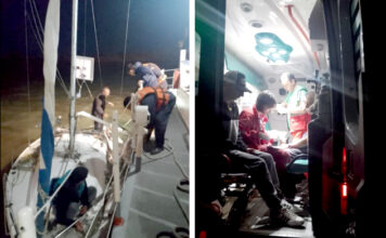 RÍO DE LA PLATA – PREFECTURA AUXILIÓ A UN VELERO A LA DERIVA CON SUS TRIPULANTES DESCOMPUESTOS