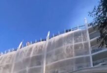 VIDEO – UNA BRUSCA MANIOBRA PROVOCA EL DESBORDE DE LA PISCINA SUPERIOR DEL CRUCERO “HARMONY OF THE SEAS”