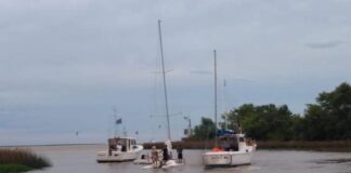 SE HUNDIÓ UN VELERO EN EL CANAL DE ACCESO AL PUERTO DE SAN ISIDRO