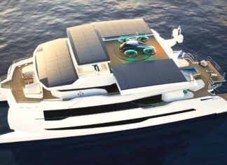 EL YATE ELÉCTRICO SOLAR QUE INCLUYE UN COCHE VOLADOR Y HASTA UN SUBMARINO