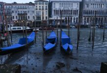 SE SECAN LOS CANALES DE VENECIA EN MEDIO DE TEMORES DE UNA NUEVA SEQUÍA EN ITALIA