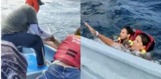 UNA OLA PROVOCA LA VUELTA DE CAMPANA DE UNA LANCHA TURÍSTICA EN COLOMBIA Y DEJA DOS MUERTOS (VIDEO DEL RESCATE)