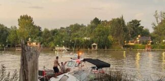 RÍO LUJÁN – LANCHA CUDDY IMPACTA CON UN OFNI Y CASI DE HUNDE