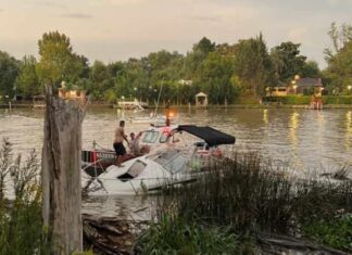 RÍO LUJÁN – LANCHA CUDDY IMPACTA CON UN OFNI Y CASI DE HUNDE