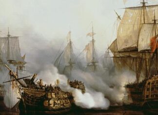 LA TUMBA DEL “SANTÍSIMA TRINIDAD”: EL COLOSO ESPAÑOL QUE SE DESANGRÓ CONTRA SIETE BARCOS INGLESES