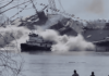 VIDEO – ASÍ EL USS CLEVELAND GOLPEA A UN REMOLCADOR DURANTE SU BOATURA LATERAL