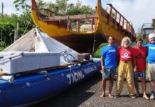 LA EXPEDICIÓN RUSA QUE NAUFRAGÓ EN EL PACÍFICO CONSTRUYÓ UN NUEVO TRIMARÁN EN LA ISLA DE PASCUA E INTENTARÁ CULMINAR LA AVENTURA