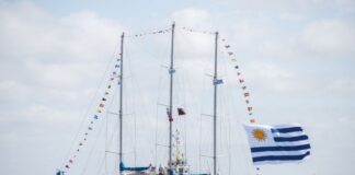 EL LONGEVO VELERO ESCUELA CAPITÁN MIRANDA DE LA ARMADA DE URUGUAY ZARPÓ EN UN NUEVO CRUCERO DE INSTRUCCIÓN