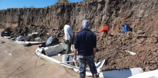 CAYÓ UNA BARRANCA EN LA FIESTA DEL SURUBÍ Y DESTROZÓ TRES LANCHAS