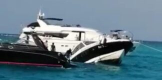 CANCÚN – SE HUNDE UNA YATE DE 37 PIES EN LA ISLA MUJERES Y RESCATAN A 15 PERSONAS