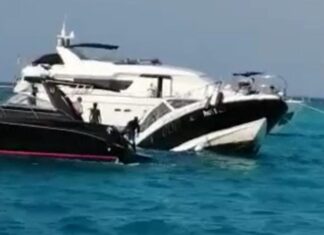 CANCÚN – SE HUNDE UNA YATE DE 37 PIES EN LA ISLA MUJERES Y RESCATAN A 15 PERSONAS