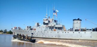 SE EFECTUÓ UN ADIESTRAMIENTO NAVAL INTEGRADO EN EL RÍO PARANÁ DE LAS PALMAS