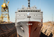 EN PUERTO BELGRANO AVANZAN LAS OBRAS AL BUQUE LOGÍSTICO “ARA PATAGONIA”