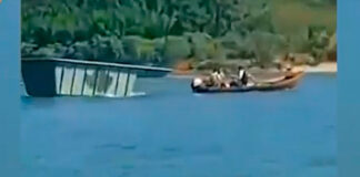 EL TRASLADO DE UNA PISCINA SOBRE EL RÍO PARANÁ DIO QUE HABLAR EN LAS RRSS