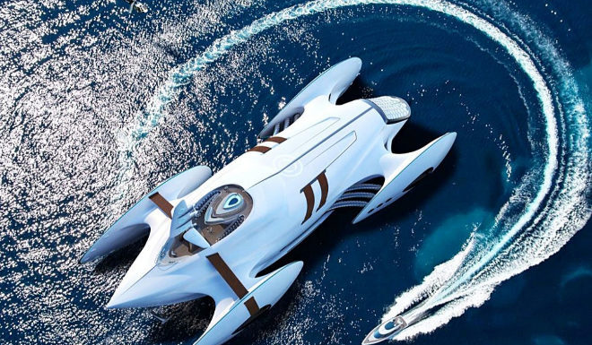 DECADENSE, EL YATE DE LUJO FUTURISTA QUE PARECE SACADO DE UNA PELÍCULA DE CIENCIA FICCIÓN