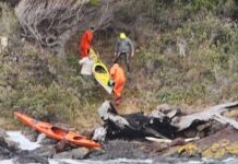 PREFECTURA RESCATÓ A DOS KAYAKISTAS EN USHUAIA