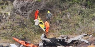 PREFECTURA RESCATÓ A DOS KAYAKISTAS EN USHUAIA