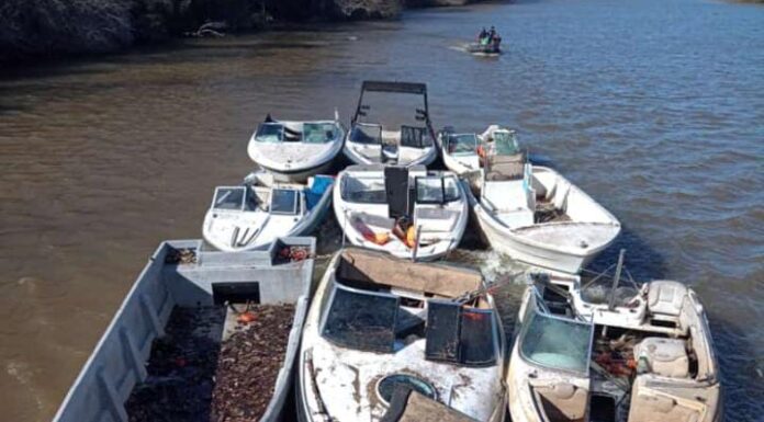 ROBO DE LANCHAS, RECUPERAN NUEVE EMBARCACIONES DESGUAZADAS
