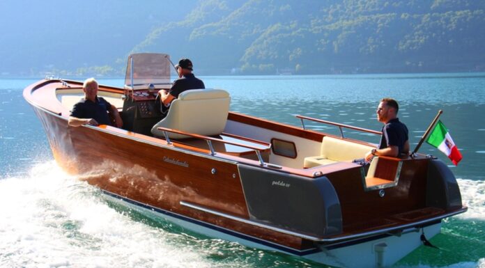 EL ASTILLERO COLOMBO DEL LAGO DI COMO, BOTO EL POLO 23, EL BARCO DEL 70 ANIVERSARIO
