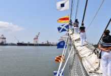 TRAS DÍAS DE NAVEGACIÓN POR EL SUR DEL PACÍFICO, LA FRAGATA ARA “LIBERTAD” LLEGÓ A GUAYAQUIL EN ECUADOR