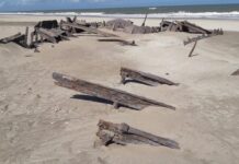 LA HISTORIA DEL BARCO ALEMÁN HNDIDO QUE ESTÁ ESCONDIDO EN LA PLAYA A 50 MINUTOS DE VILLA GESELL