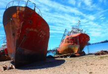AVANZA CON ÉXITO EL PLAN DE REMOCIÓN DE BARCOS VARADOS EN PUERTO MADRYN