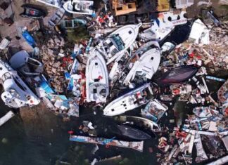 HAY 29 YATES HUNDIDOS EN ACAPULCO POR EL PASO DEL HURACÁN OTIS