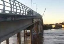 (VIDEO) UN VELERO CHOCÓ CONTRA UN PUENTE EN ENTRE RÍOS