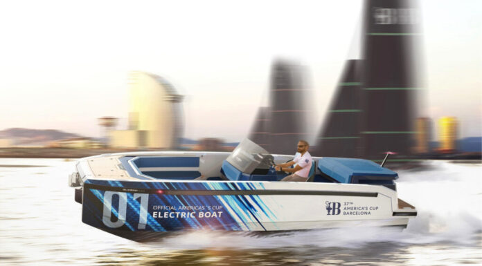 DE ANTONIO YACHTS PRESENTÒ EL E23, EL BARCO ELÉCTRICO OFICIAL DE LA 37ª EDICIÓN DE LA AMERICA’S CUP