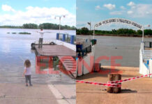 CRECIENTE DEL PARANA: EL AGUA CUBRE GRAN PARTE DE LA BAJADA DE LANCHAS DEL CLUB DE PESCADORES DE LA CIUDAD DE PARANÁ