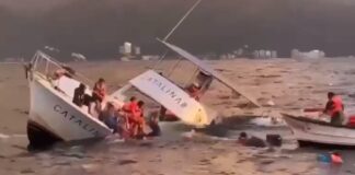 YATE SE HUNDE EN PUERTO VALLARTA: RESCATAN A PASAJEROS Y TRIPULACIÓN (VIDEO)