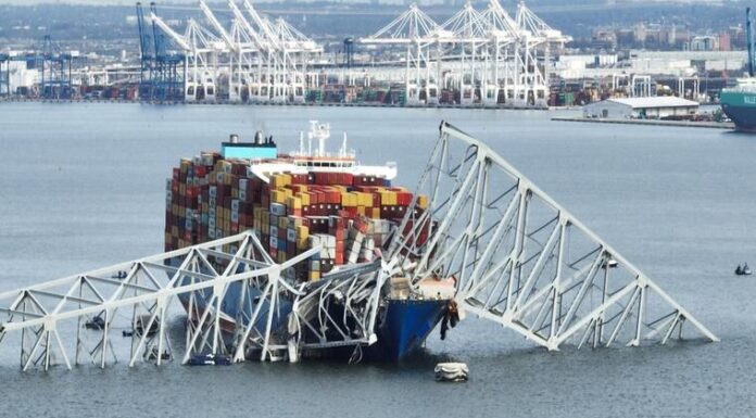 SE CONOCIÓ LA CAUSA DEL ACCIDENTE DEL BUQUE EN EL PUENTE DE BALTIMORE