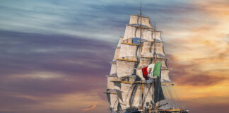 COMO ES EL AMERIGO VESPUCCI, EL BUQUE ITALIANO QUE VISITÓ ARGENTINA