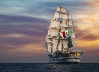 COMO ES EL AMERIGO VESPUCCI, EL BUQUE ITALIANO QUE VISITÓ ARGENTINA