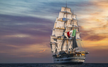 COMO ES EL AMERIGO VESPUCCI, EL BUQUE ITALIANO QUE VISITÓ ARGENTINA