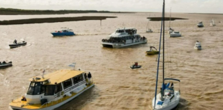 POR PRIMERA VEZ SE REALIZÓ UNA PROCESIÓN NÁUTICA PARA CELEBRAR SAN ISIDRO LABRADOR