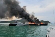 (VIDEO) UN INCENDIO DESTRUYE EL VELERO “OBSESSION II” EN TAILANDIA