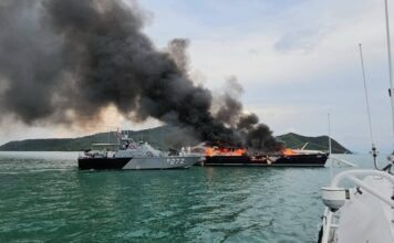 (VIDEO) UN INCENDIO DESTRUYE EL VELERO “OBSESSION II” EN TAILANDIA