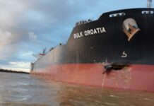 CHOCAN UN BUQUE GRANELERO Y UNA BARCAZA EN SAN NICOLÁS