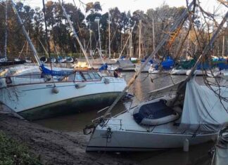 FOTOS – BAJANTE DE AYER DEL RÍO DE LA PLATA